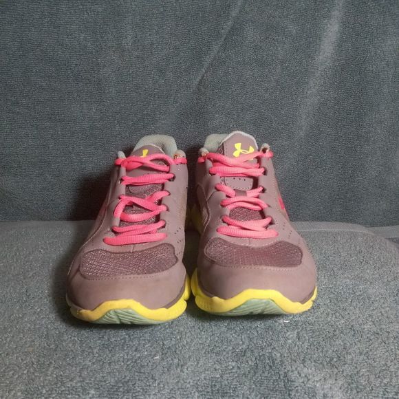 UNDER ARMOUR Womens Micro G Training Running Shoes Gray Pink Sz 9.5 EUC! - Picture 2 of 6